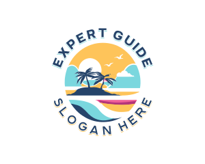 Island Vacation Tour logo design