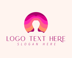 Woman Colorful Hair logo