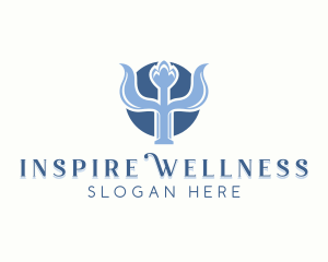 Flower Psychology Wellness logo design