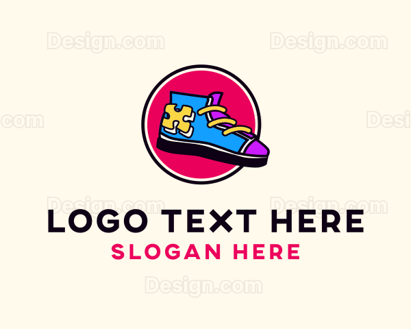 Puzzle Sneaker Shoe Logo