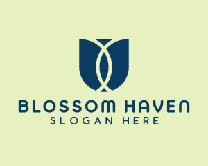 Floral Tulip Flower logo design