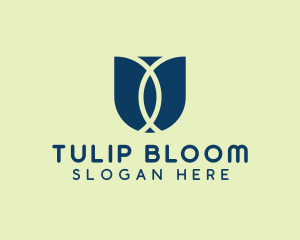 Floral Tulip Flower logo design