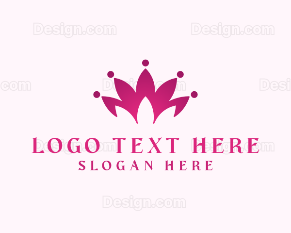 Flower Lotus Crown Logo