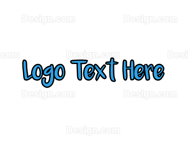 Handwritten Funky Marker Logo