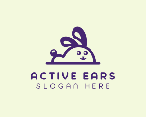 Cute Bunny Rabbit logo design