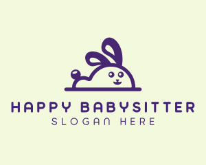 Cute Bunny Rabbit logo design