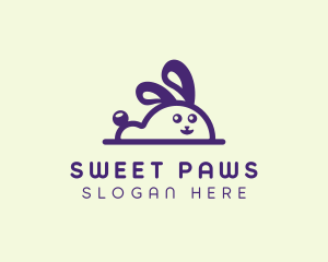 Cute Bunny Rabbit logo design