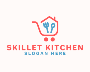 Kitchen Shopping Cart logo design