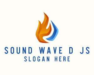 Industrial Thermal Fire Ice logo design