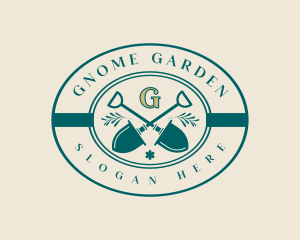 Garden Shovel Leaf logo design