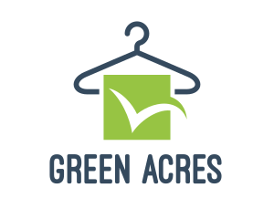 Green Checkmark Hanger logo design