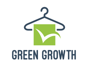 Green Checkmark Hanger logo design