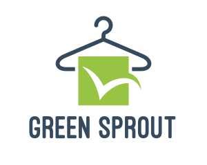 Green Checkmark Hanger logo design