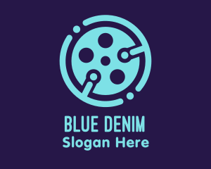 Blue Cinema Tech  logo design