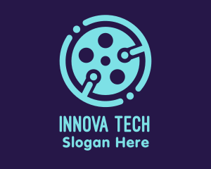 Blue Cinema Tech  logo design