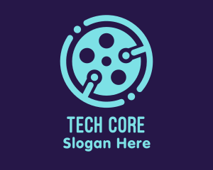 Blue Cinema Tech  logo design