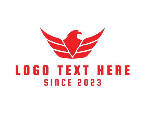 Red Falcon logo example 3