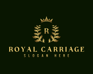 Royal Crown Wreath logo design