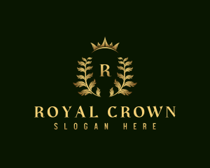 Royal Crown Wreath logo design