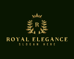 Royal Crown Wreath logo design