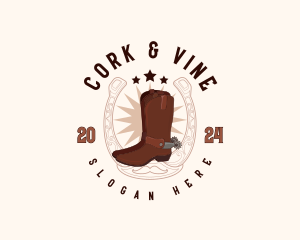 Western Cowboy Boots logo design