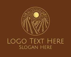 Mountain Range Sun Logo