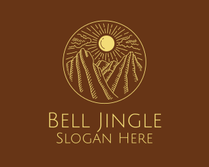 Mountain Range Sun logo design