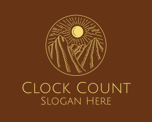 Mountain Range Sun logo design