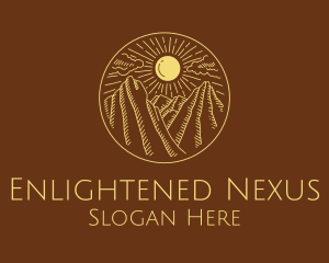 Mountain Range Sun logo design