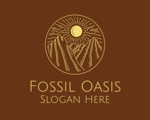 Mountain Range Sun logo design