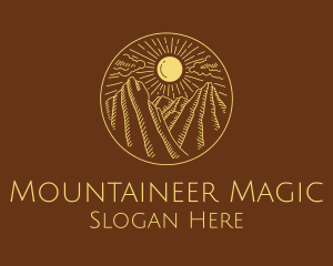 Mountain Range Sun logo design