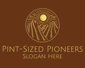 Mountain Range Sun logo design