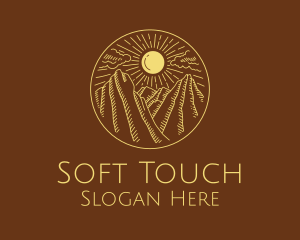 Mountain Range Sun logo design