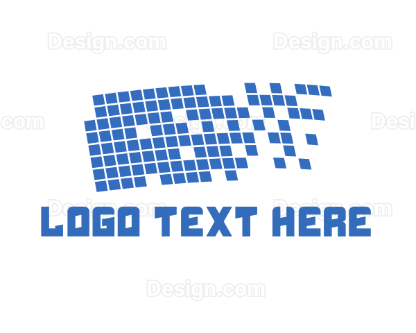 Digital Pixel Flag Logo