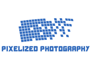 Digital Pixel Flag logo design