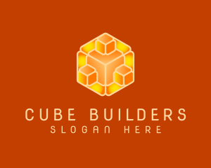 Cube Kaleidoscope Dice logo design