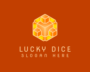 Cube Kaleidoscope Dice logo design