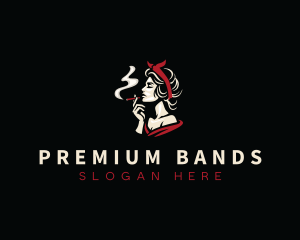 Girl Smoking Cigarette logo
