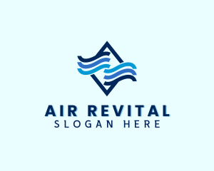 Wind Airflow Ventilation  logo design