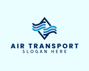 Wind Airflow Ventilation  logo design