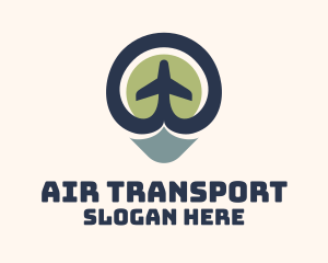 Aeronautics Plane Location logo design