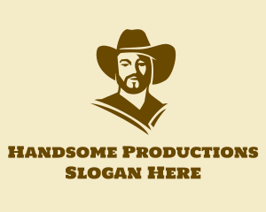 Handsome Cowboy Silhouette logo