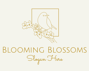 Spring Bird Cherry Blossom logo design