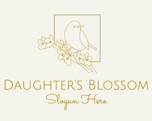 Spring Bird Cherry Blossom logo design