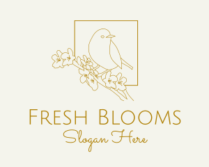 Spring Bird Cherry Blossom logo