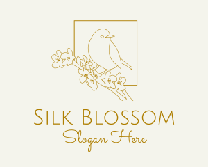 Spring Bird Cherry Blossom logo design