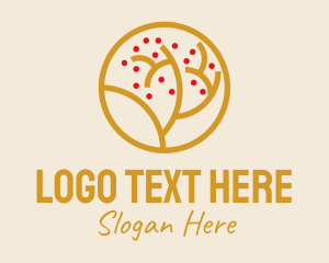 Gold Tree Badge Logo