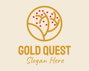 Gold Tree Badge logo design