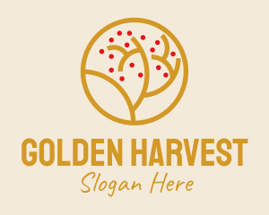 Gold Tree Badge logo design