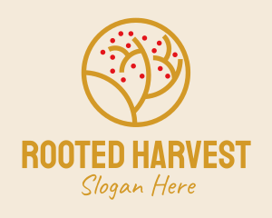 Gold Tree Badge logo design